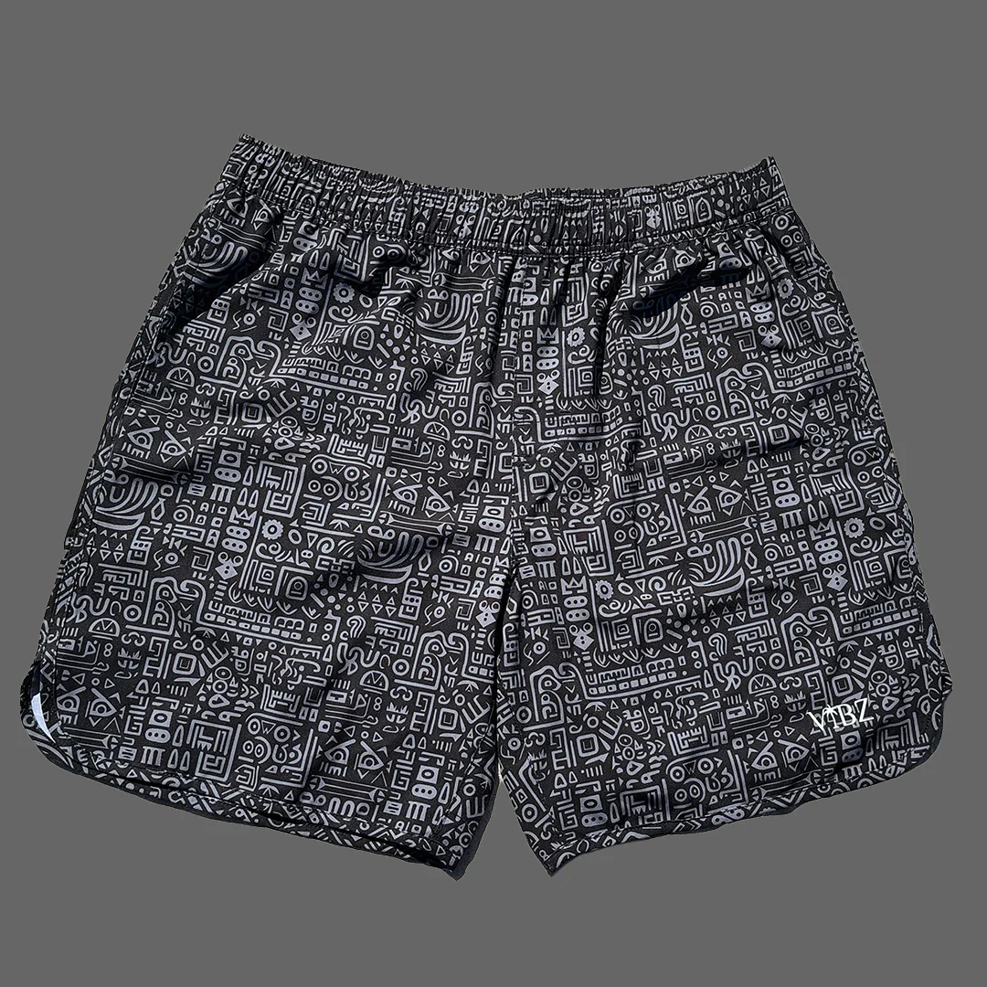 Cross Shorts Black Aztec - Image 3